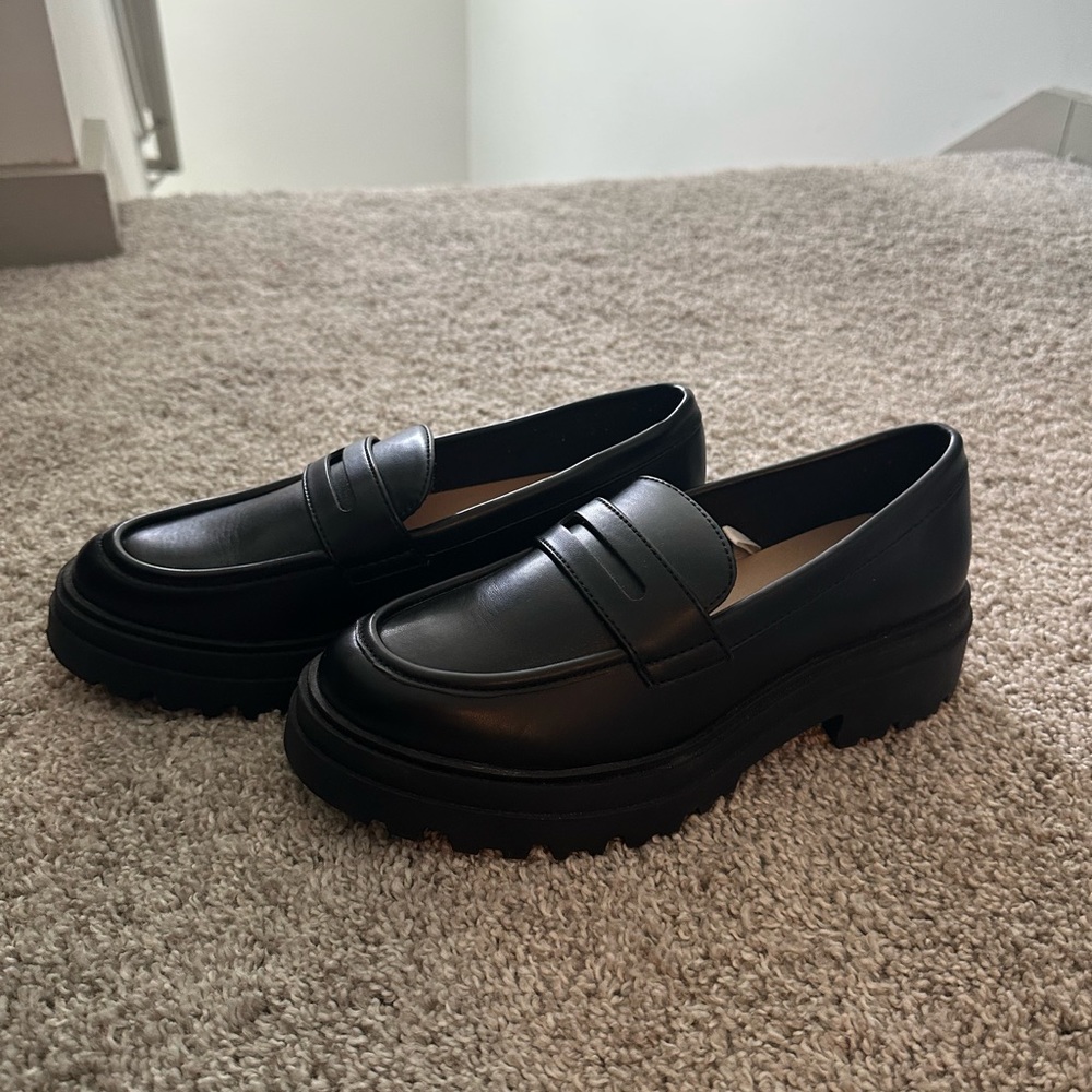 Black loafers size 7.5 Womens